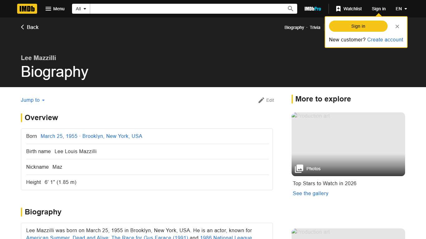 Lee Mazzilli - Biography - IMDb